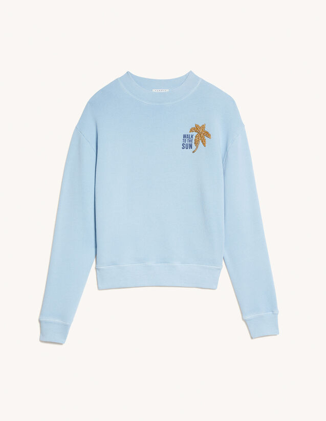 Embroidered Sweatshirt - Sweaters & Cardigans - Sandro-paris.com