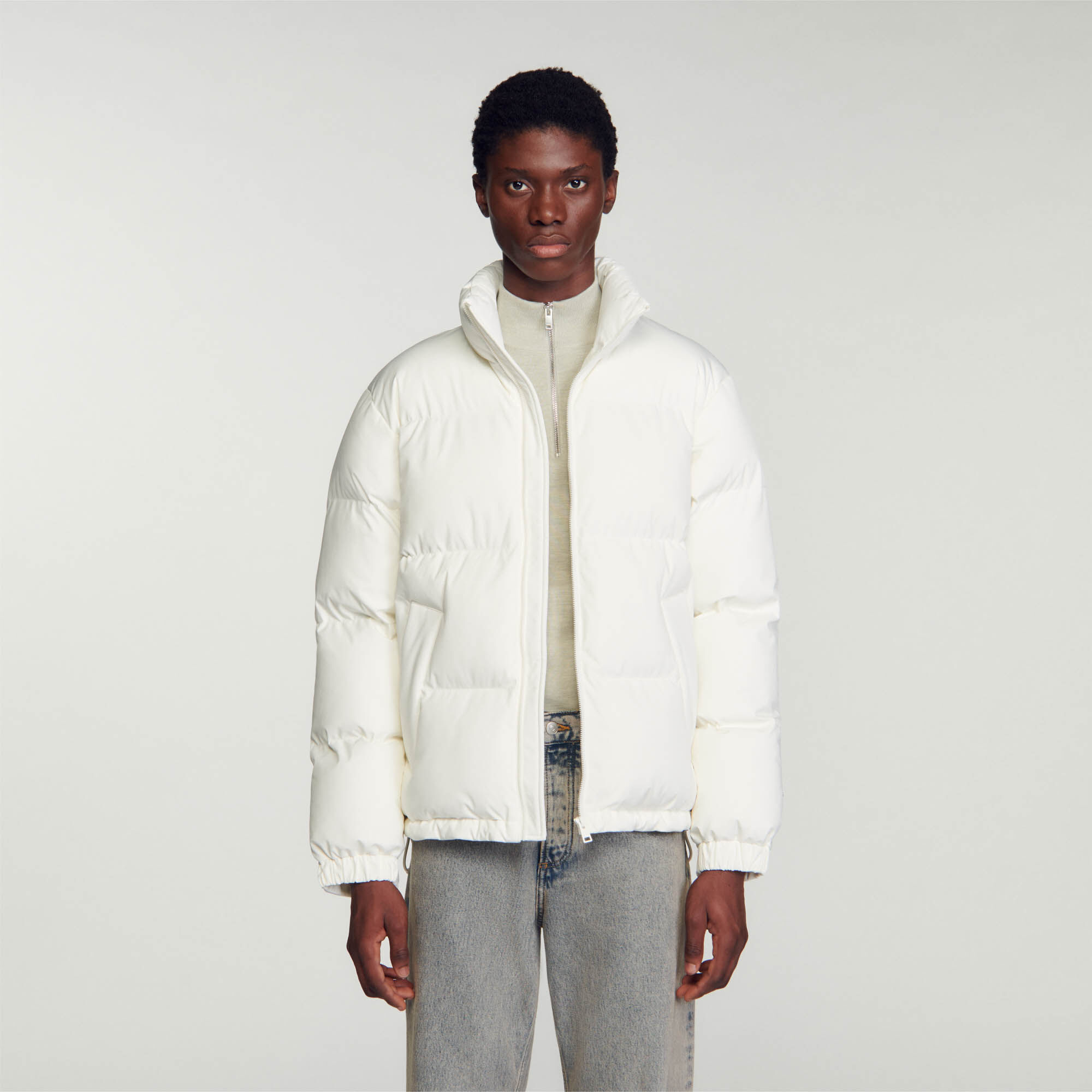 white puffer jacket hood mens - Google Search | Jackets, White puffer jacket,  Winter jackets