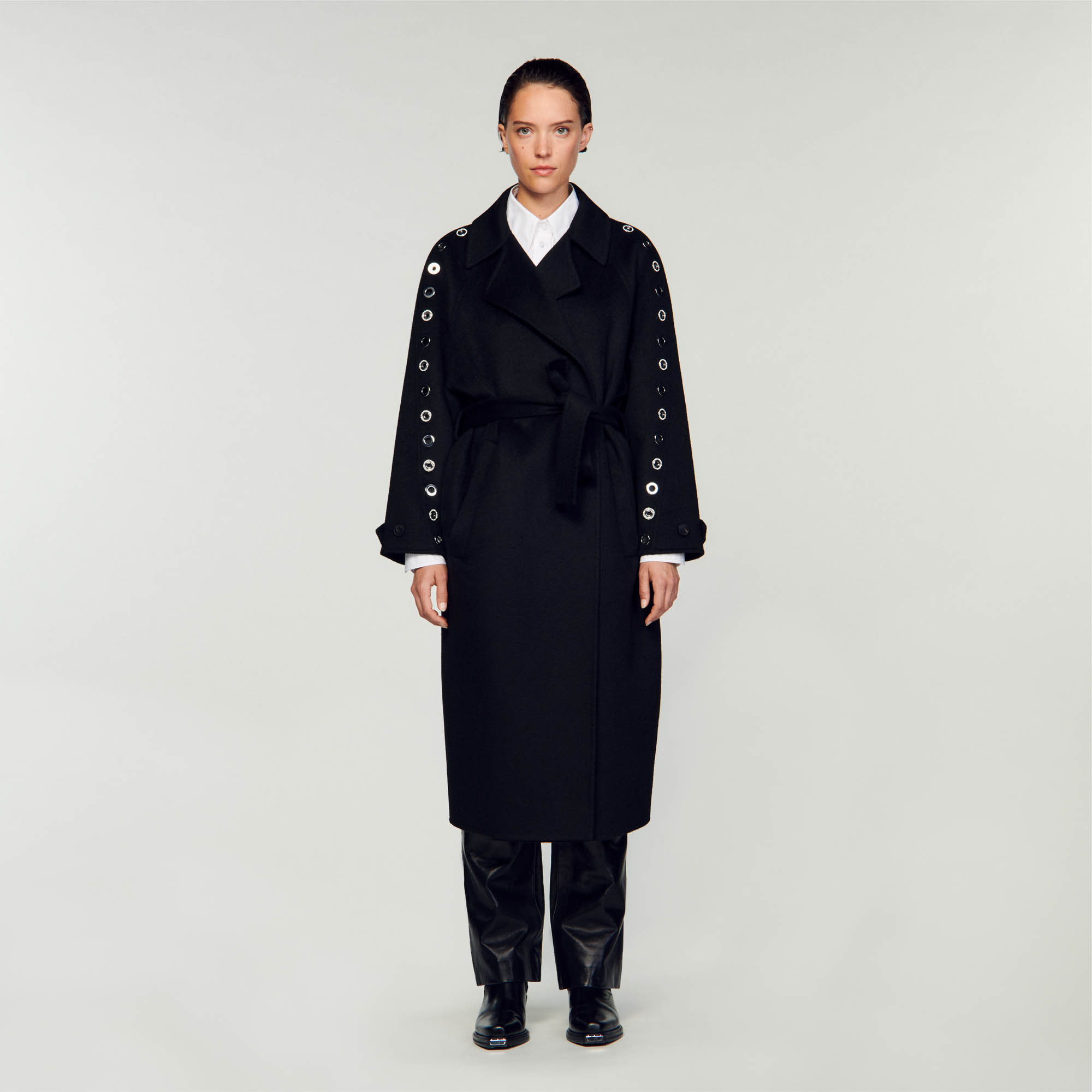 Eyelet Trench Coat Coats Sandro paris