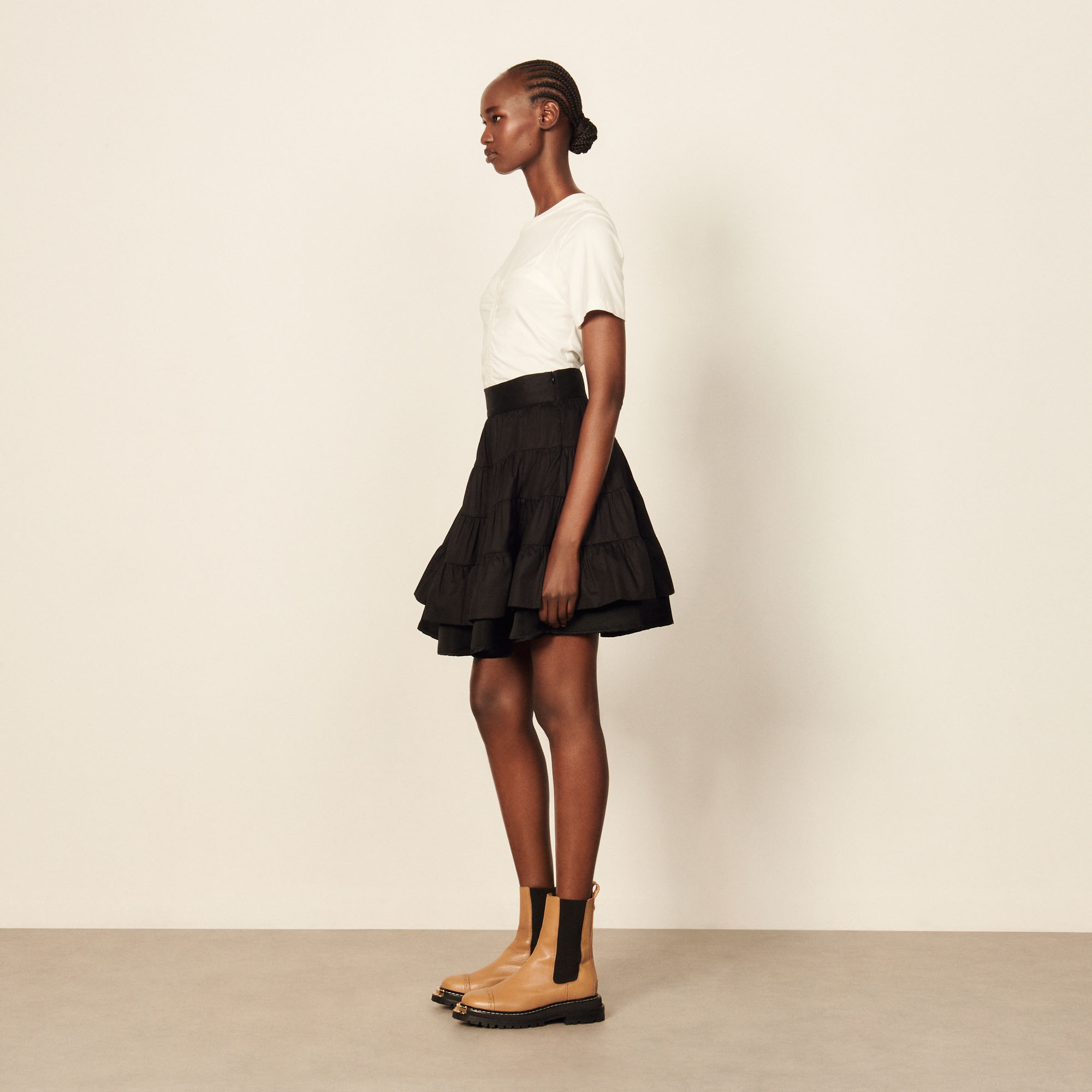 Short Asymmetric Skirt - Skirts & Shorts - Sandro-paris.com