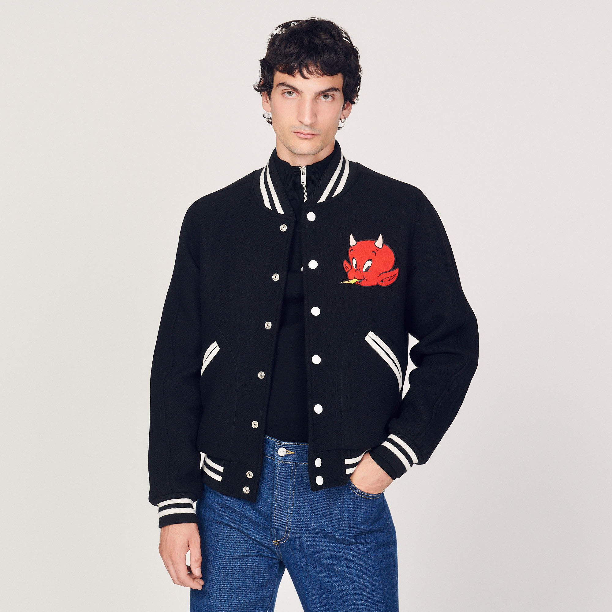 Sandro paris sales varsity jacket