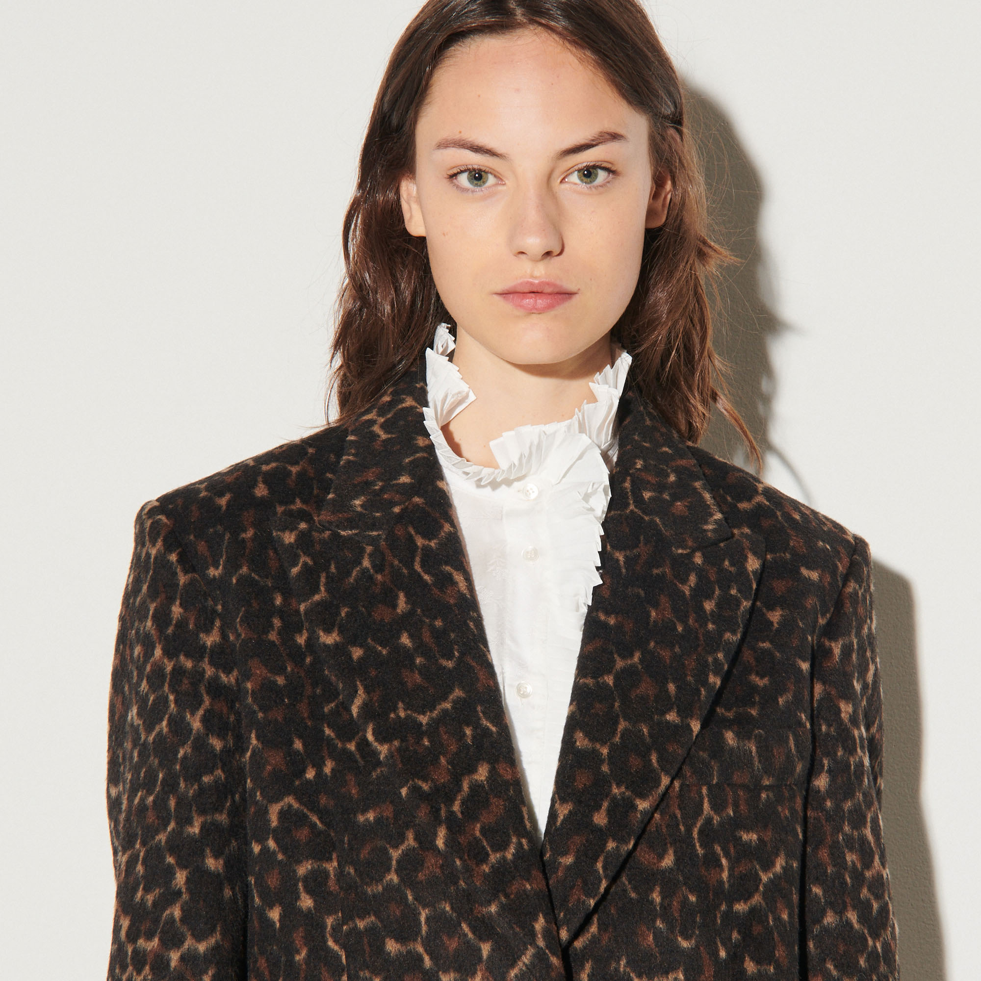 sandro leopard coat