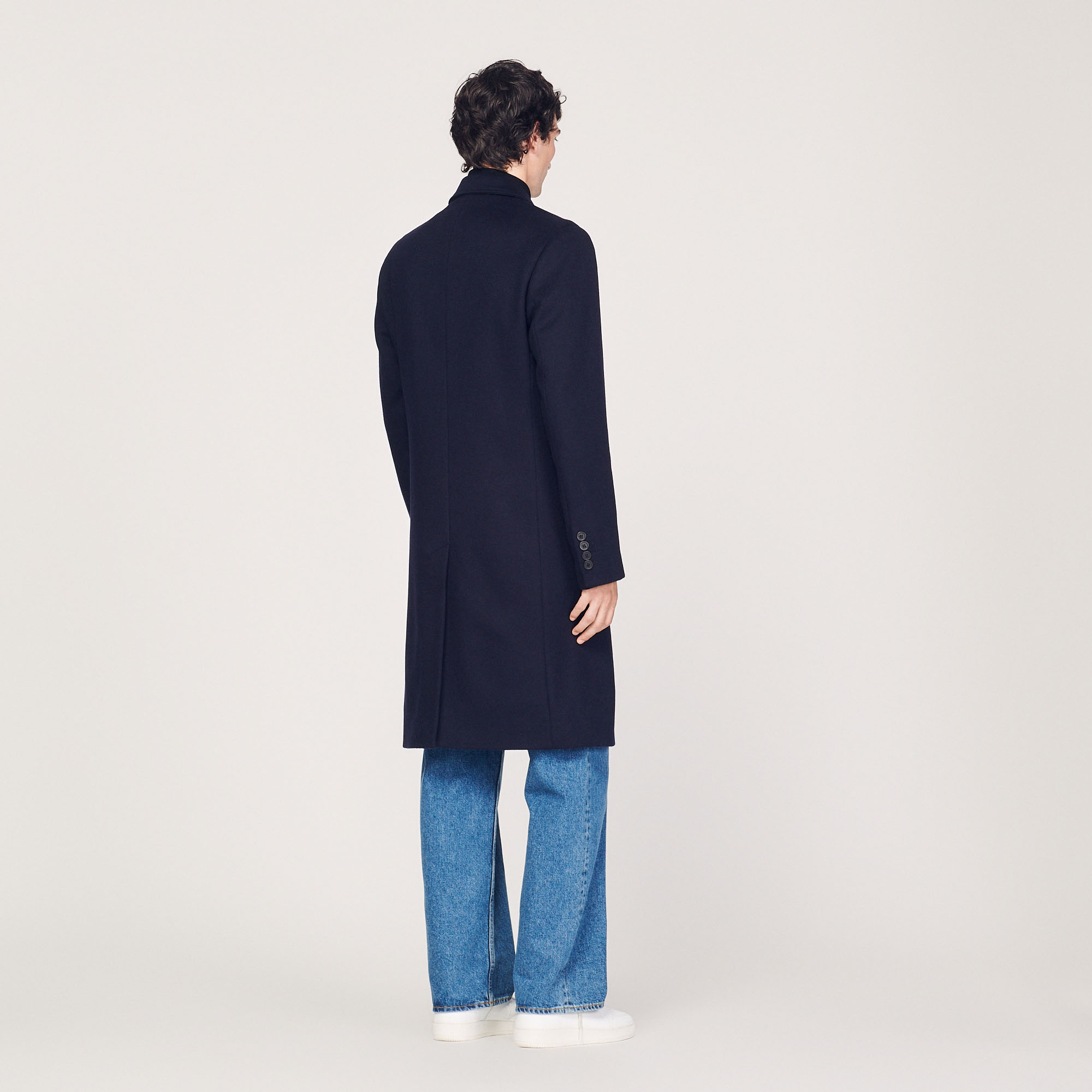 Double-Breasted Wool Cloth Coat - Jackets & Coats - Sandro-paris.com