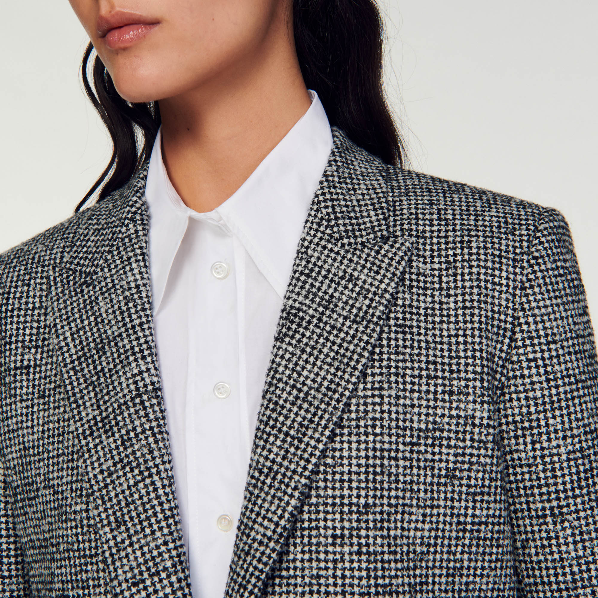 Houndstooth hot sale tuxedo jacket