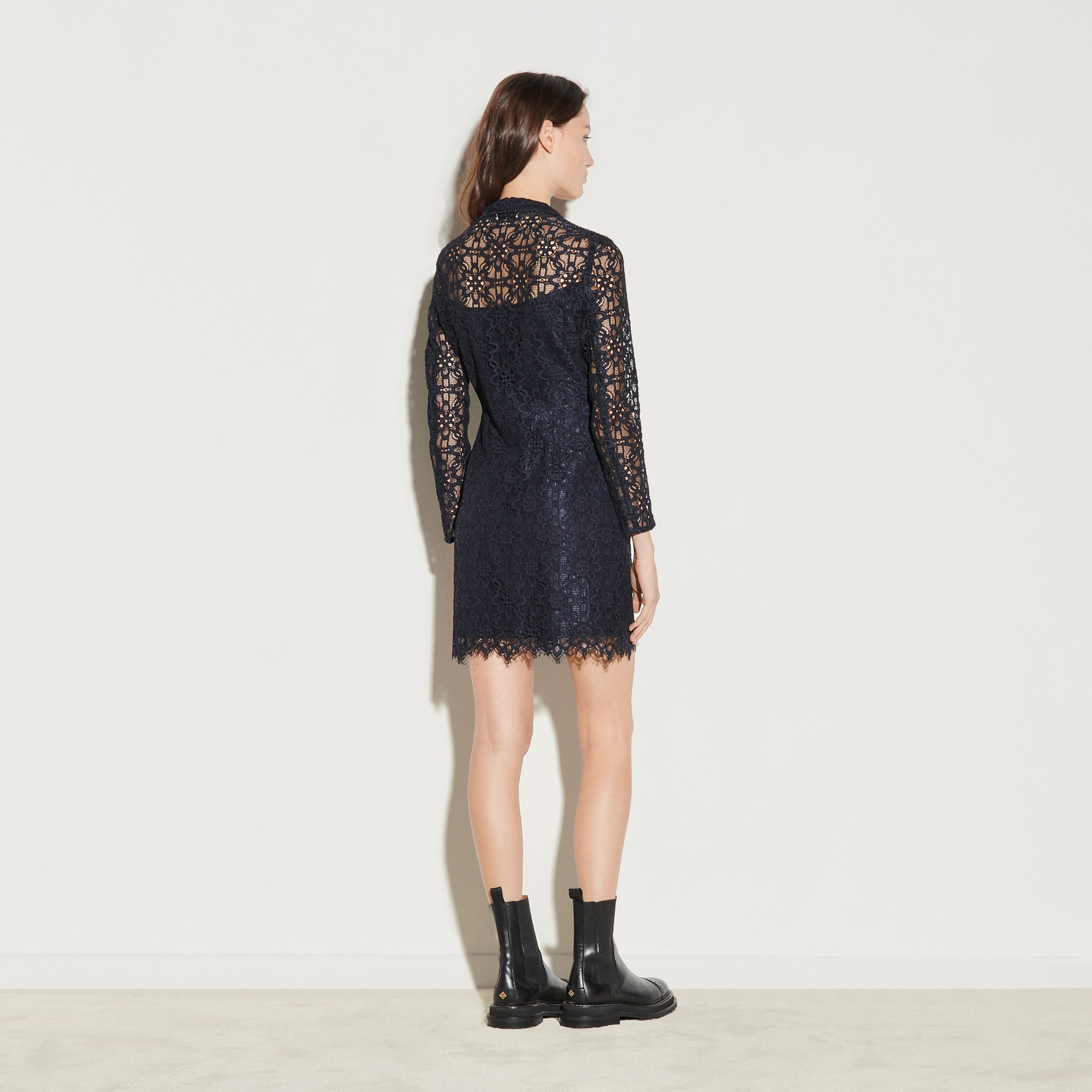 sandro lace coat dress