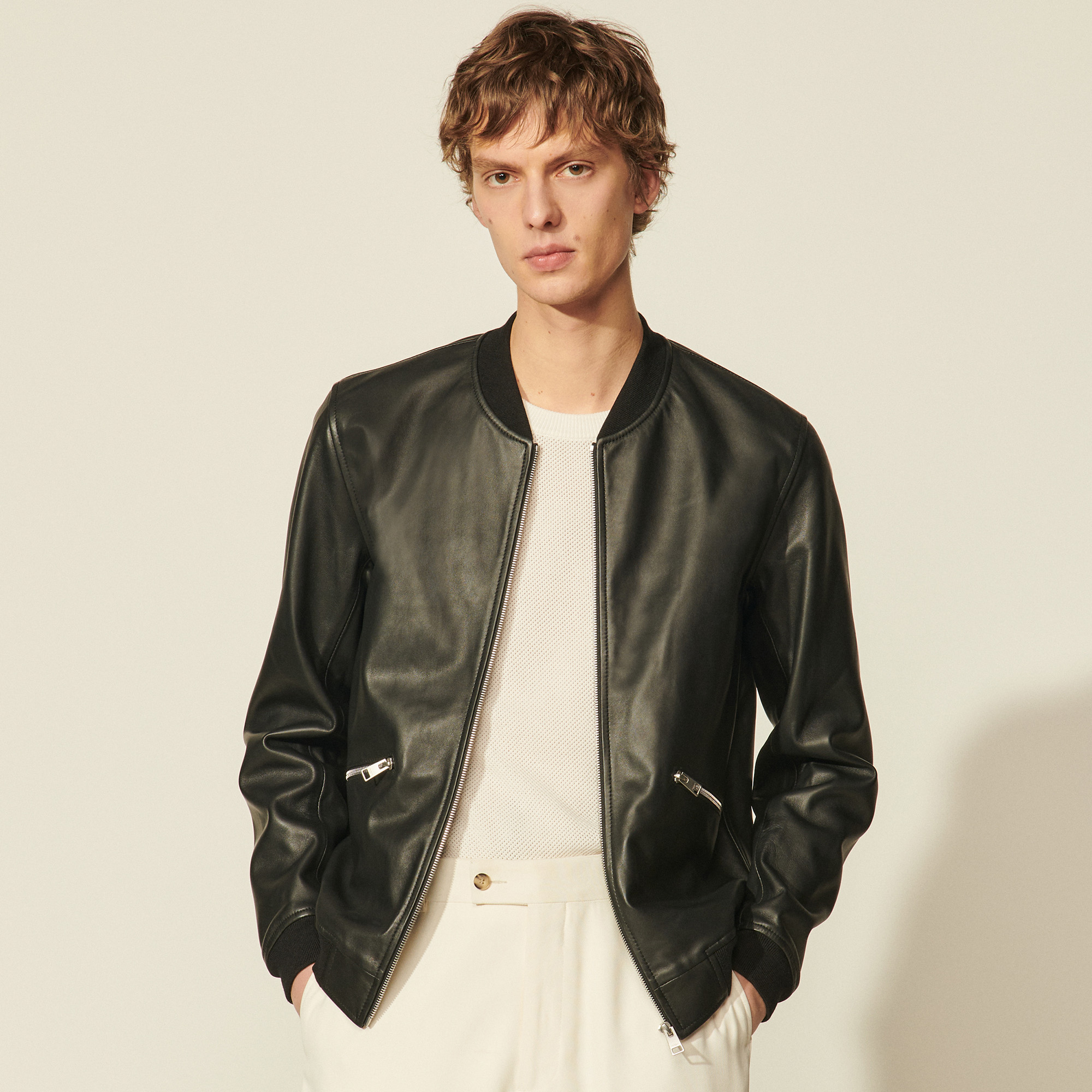 Leather Jacket - Jackets & Coats - Sandro-paris.com