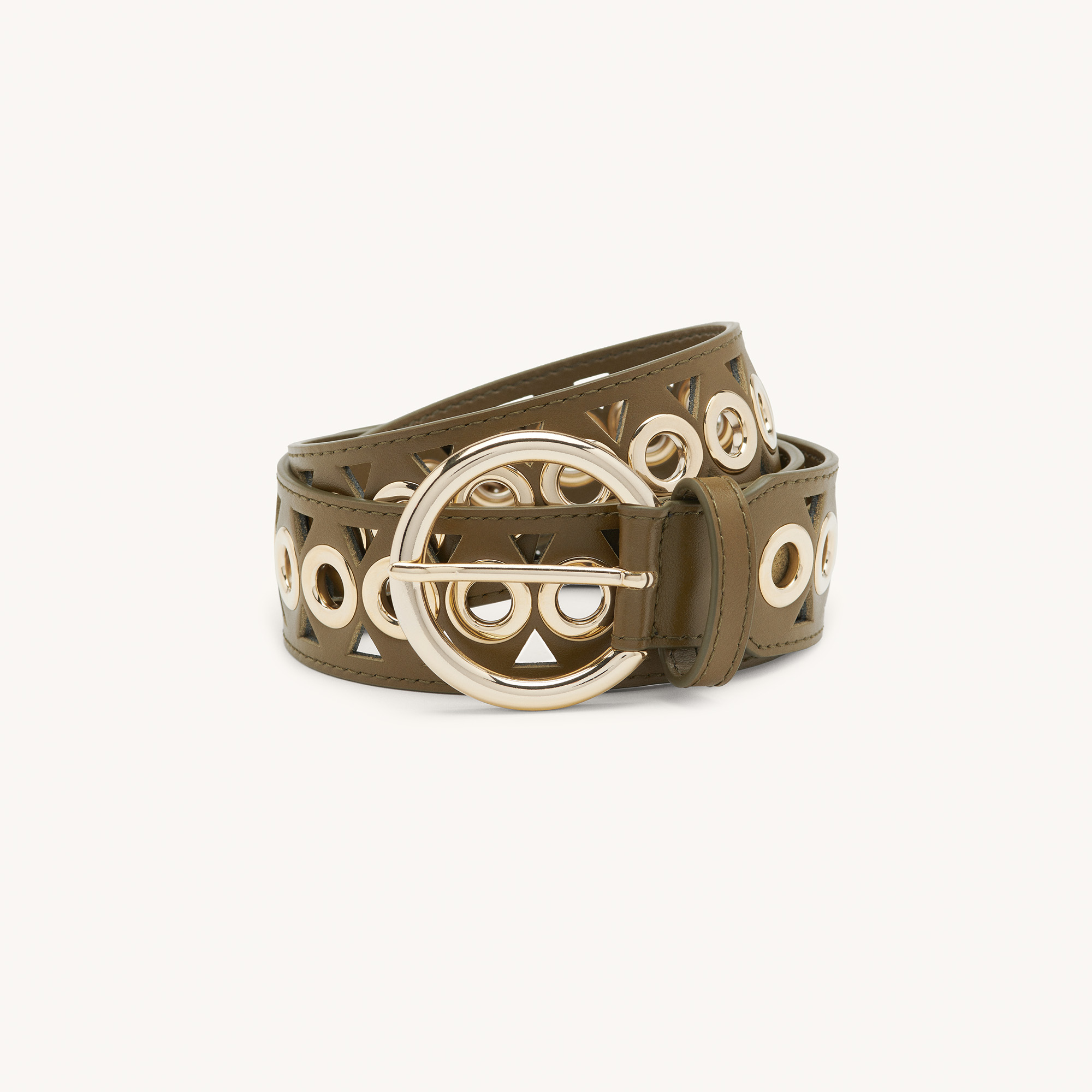 Leather Belt With Eyelets - Other Accessories - Sandro-paris.com